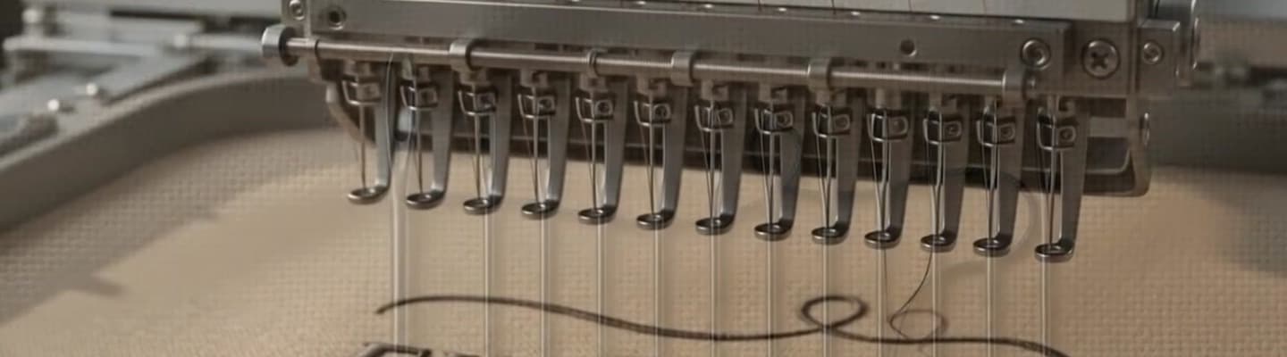 Embroidery machine detail