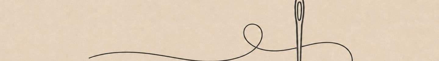 A continuous embroidered line